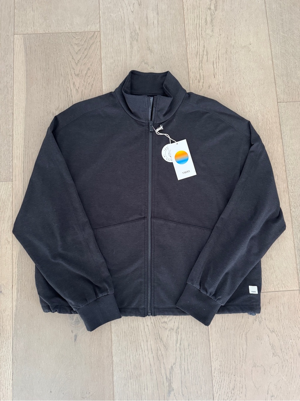 Vuori Granite Full Zip Jacket - Black Heather - S
